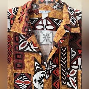 60s Vintage Tapa Aloha Shirt